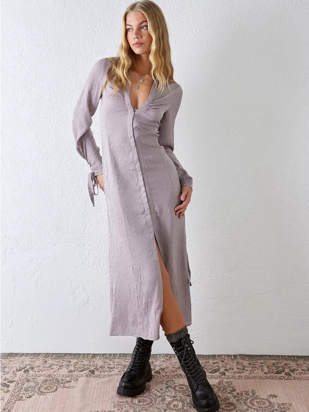 Urban Outfitters UO Chapman Hook & Eye Midi Dress Size XS Boho Fairy Cover Up